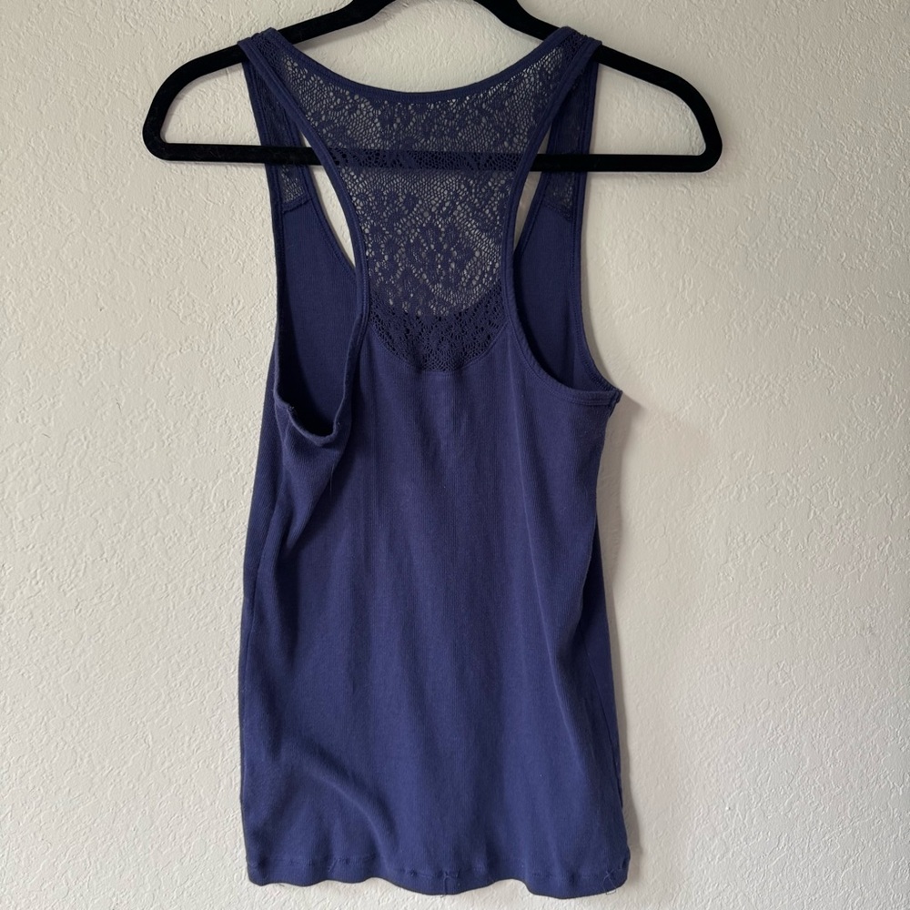 SO Indigo Lace Racer Back Tank Size XL